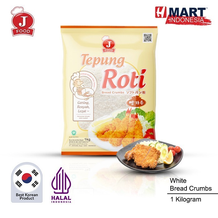 

J Food White Bread Crumbs - Tepung Roti Putih 1Kg