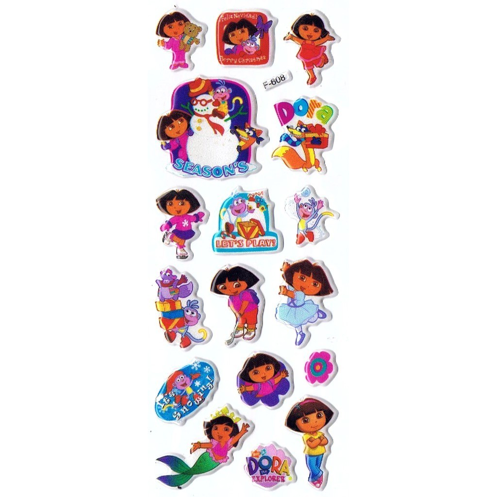 

SK400 Stiker Sticker Timbul Set Strip Aneka Gambar Kartun Dora Explore