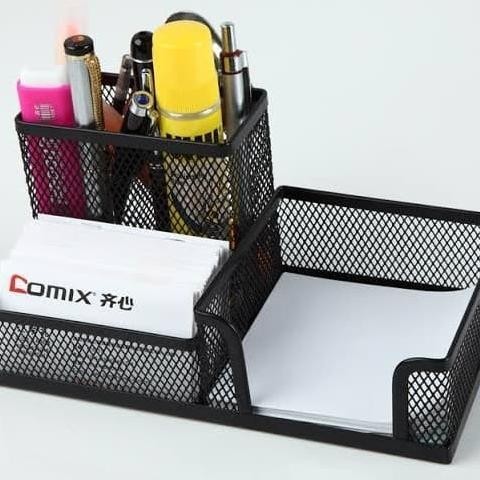 

Memo Holder Panjang 3 Sekat Desk Set Organizer Tempat Pensil Meja Pen