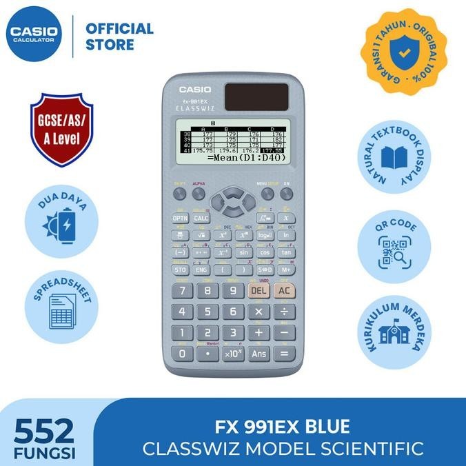 

Casio ClassWiz Model Scientific Calculator FX-991EX - BLUE