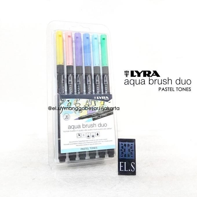 

Lyra Aqua Brush Duo Pastel Tone Set 6 ( Brush Pen )