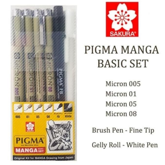 

SAKURA PIGMA MANGA BASIC SET 6