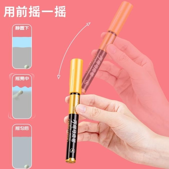 

Deli Acrylic Marker / Spidol Akrilik 6 Warna Pastel Metalik S58X