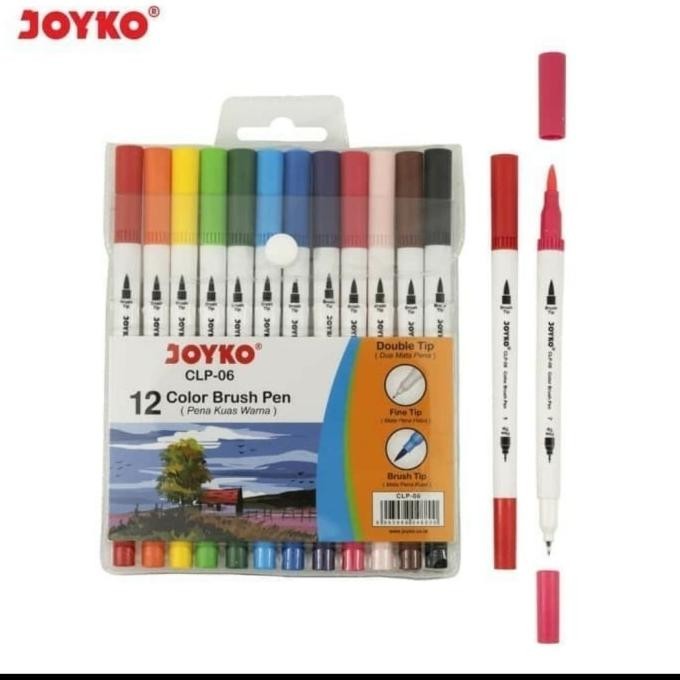 

BRUSH PEN JOYKO CLP-06 - PENA KUAS 12 WARNA