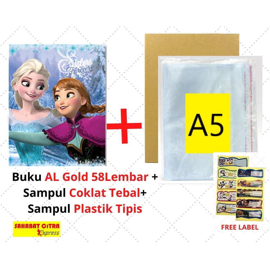 

PAKET LENGKAP 8 BUKU TULIS AL GOLD/ TIARA 58 LEMBAR SAMPUL TIPIS（一套）笔记本