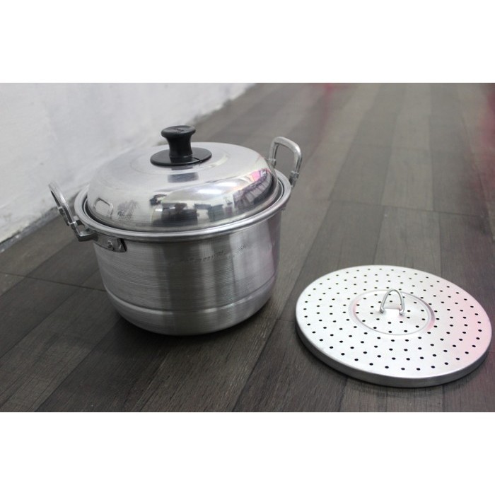 Panci Dandang Steamer Tutup Set 18Cm Jawa Masak Air Serbaguna Kukus