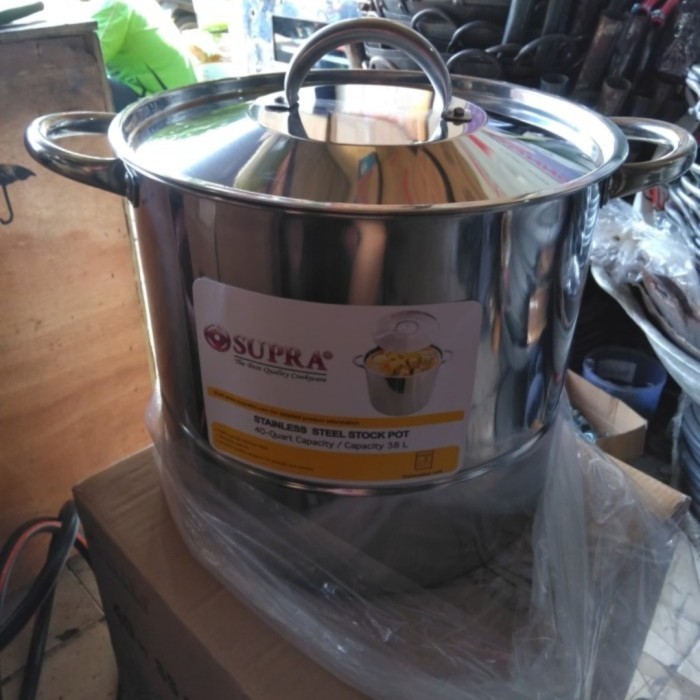 Supra Panci Sarangan / Stock Pot Steamer 40 Qt Stainless Steel Tebal