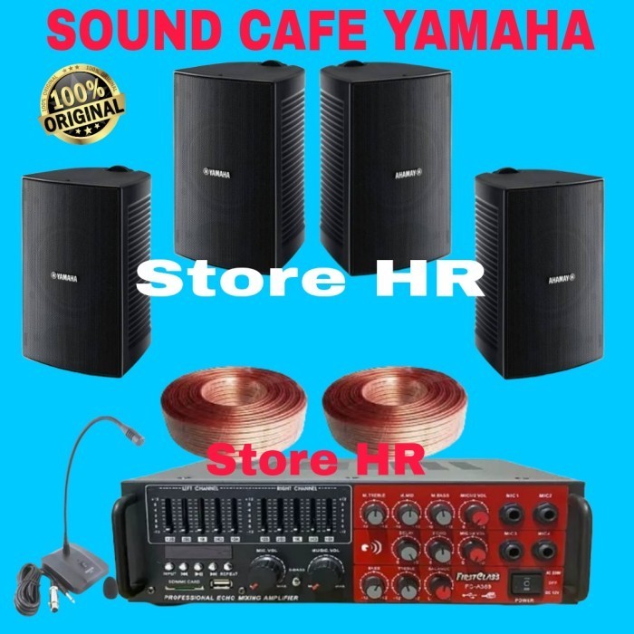 Paket Sound System Outdoor Indoor Yamaha Isi 4 Pcs Cafe , Restoran