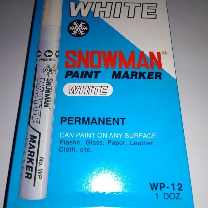 

Spidol Snowman Permanen Pain Marker White WP-12