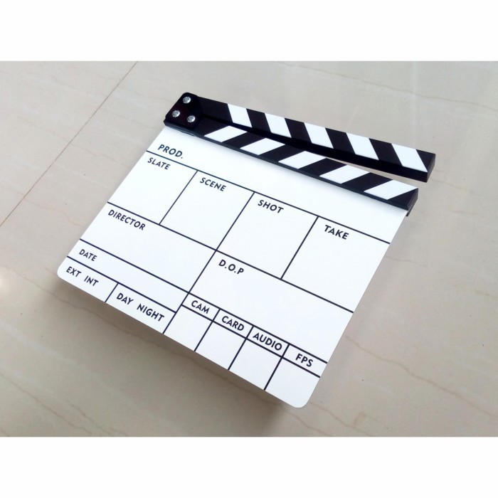 

Clapper ard Akrilik 20x25 model lengkap