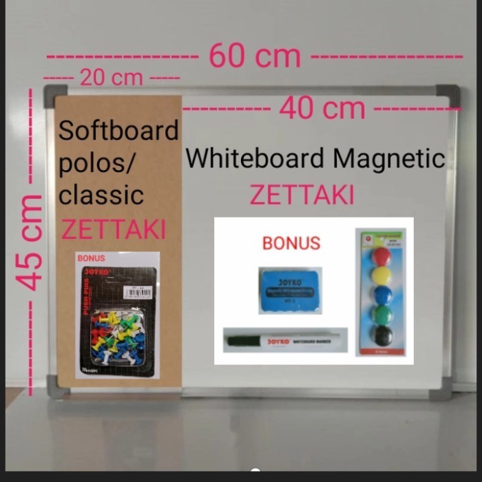 

Whiteard Magnetic+Softard Classic 45 x 60 cm