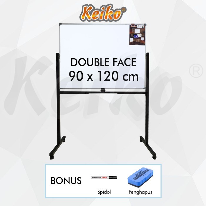 

Papan Tulis Whiteard Standing Double Face Keiko 90 x 120 cm