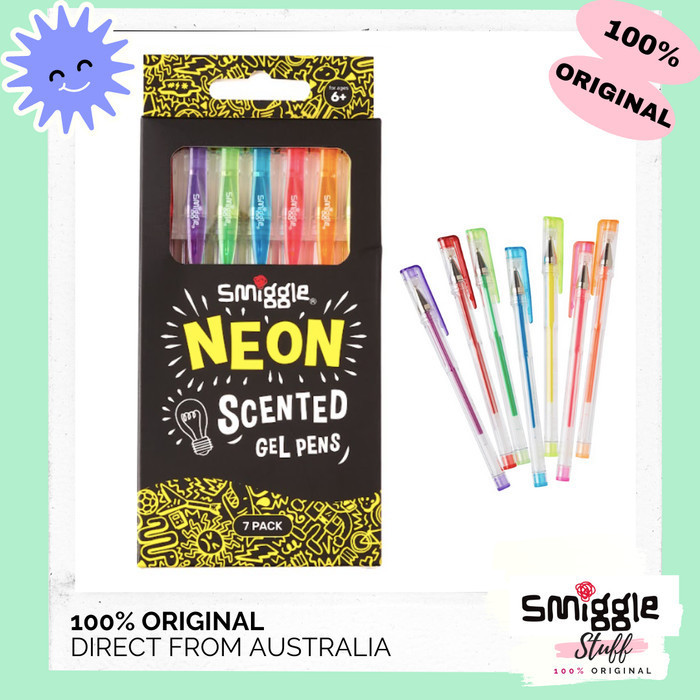 

Original SMIGGLE Scented Sparkle Neon Inkball Pen - Pulpen Warna