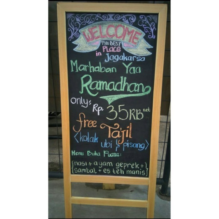 

PAPAN TULIS KAPUR BLACKARD MENU CAFE 1 SIDE 50 X 90 - 120
