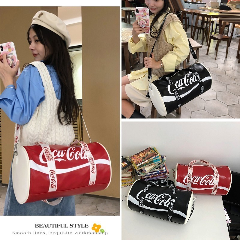 

Tas Silinder Selempang Gambar Cetak Coca Cola Korea Baru Besar Tas Selempang Wanita Tas Travel untuk Hadiah Ulang Tahun Wanita