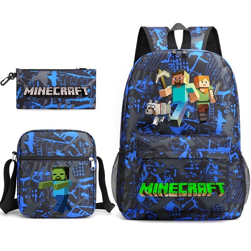 

Ransel Kartun Minecraft Tas Sekolah Tas Bahu Tas Tempat Pensil 3 Buah/Set untuk Anak Perempuan Laki-laki Ransel Anak-anak Ransel Laptop Travel Tas Hadiah Natal Anak-anak