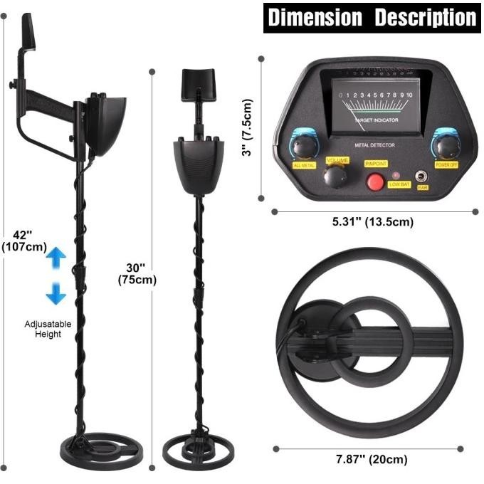 Metal Detector Gold Alat Pendeteksi Logam Emas Bawah Tanah
