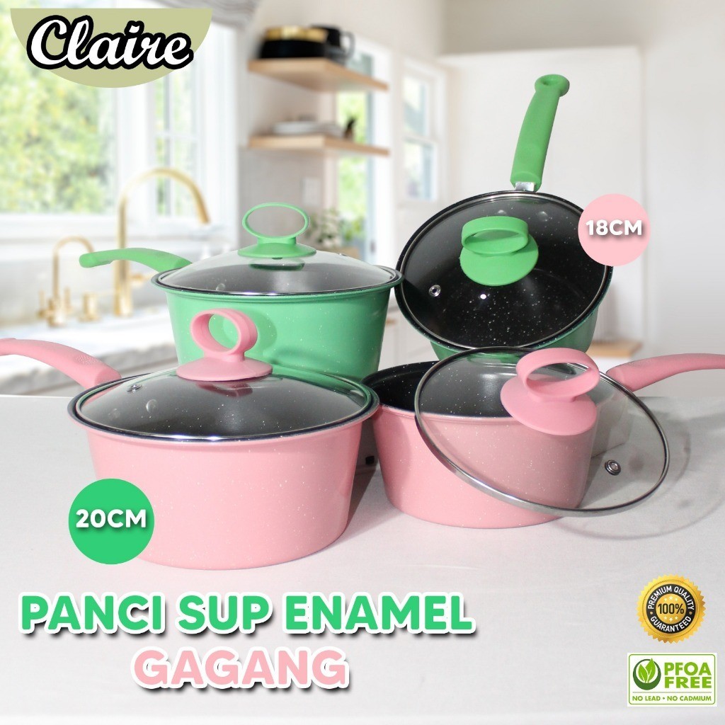 Panci Panci Susu Gratis Ongkir Alat Dapur Terbaru 2024 Enamel Soup Pot Panci Sup Termurah Polos Anti