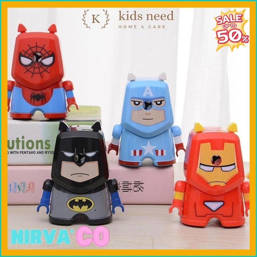 

Serutan Meja Putar Superhero / Rautan Putar Karakter Katoon / Serutan Meja Avenger Lucu (Lagi Diskon)