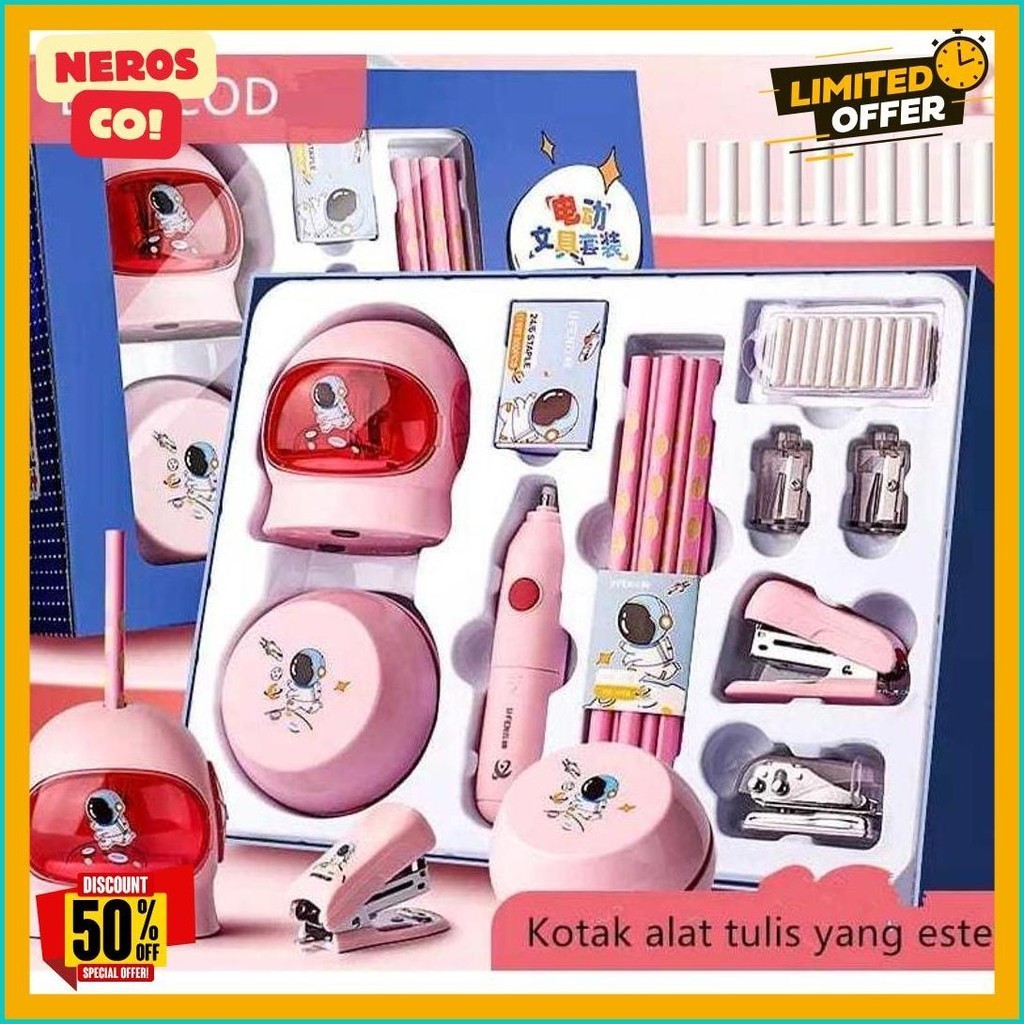 

Electric Stationery Set / Set Alat Tulis Sekolah Rautan Penghapus Vacuum (Order Sebelum Ketinggalan)