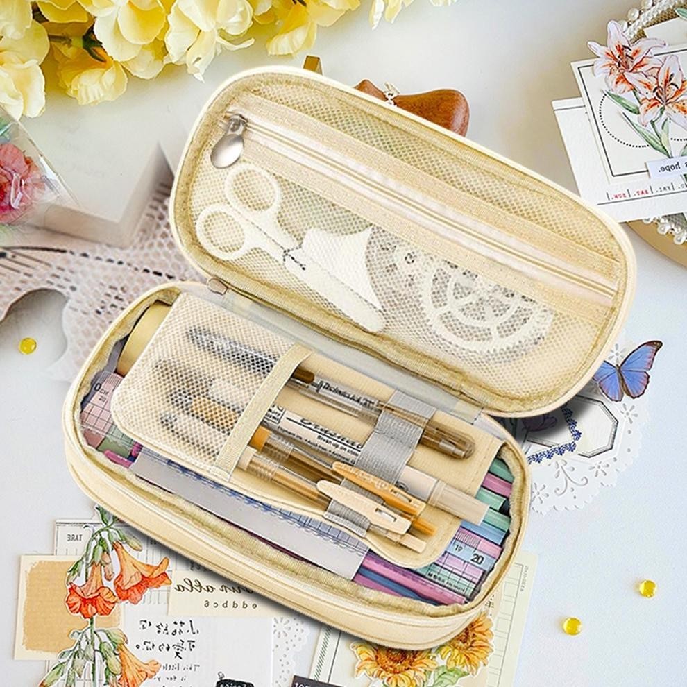 

Seamiart Kawaii Flexible Macaron Multifunction 2 Layers Pencil Case Pen Bag Tas Pensil Kantong Pen (Lagi Rame)