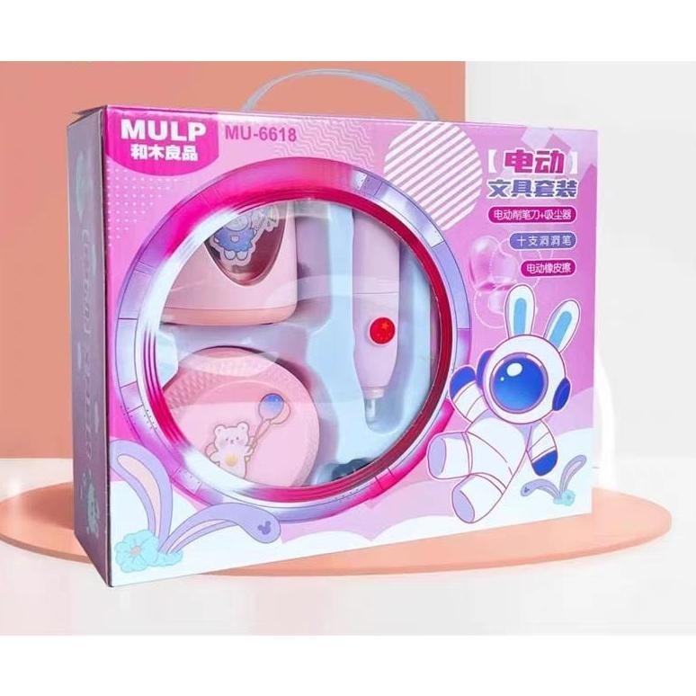 

(Lc) Stationery Set Rautan Pensil Penghapus Vacum Alat Tulis Set Lengkap (6.6)