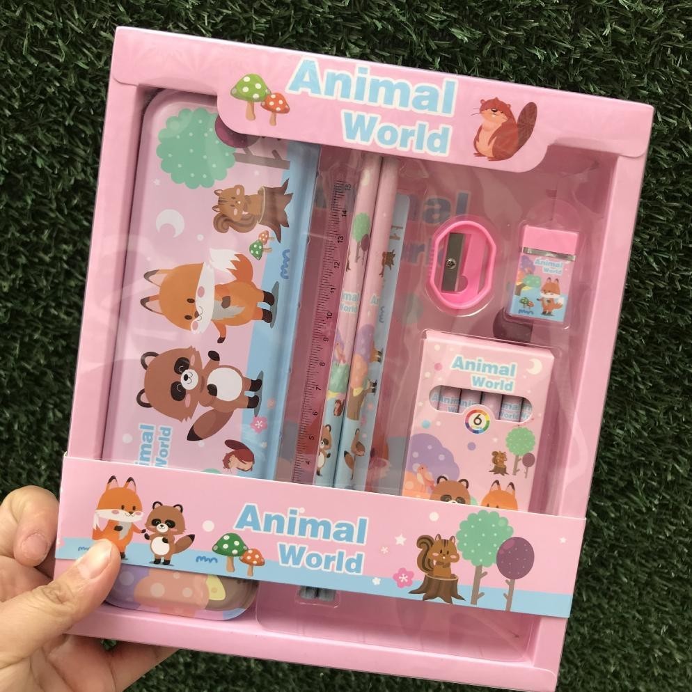 

Study Set Stationery Pensil Set Paket Alat Tulis Sekolah Krkter Spiderman/ Frozen/Unicorn 8015 (Murmer)