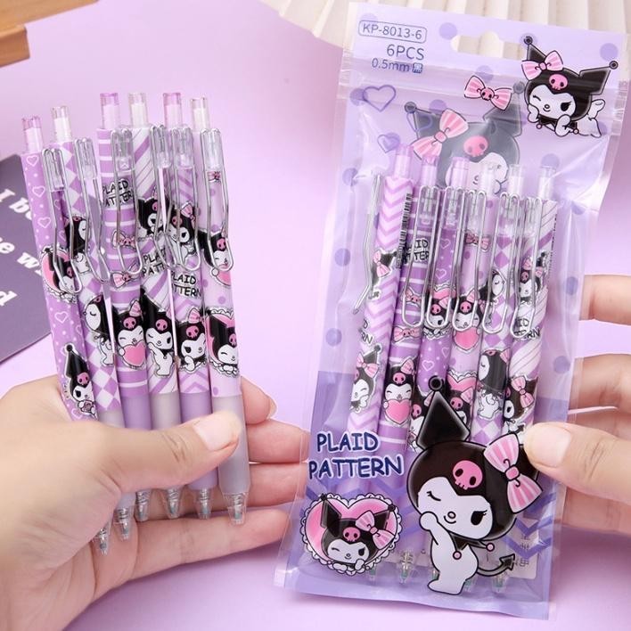 

J2 - Pulpen Gel Set6Pcs Motif Kartun Sanrio Lucu (Murmer)