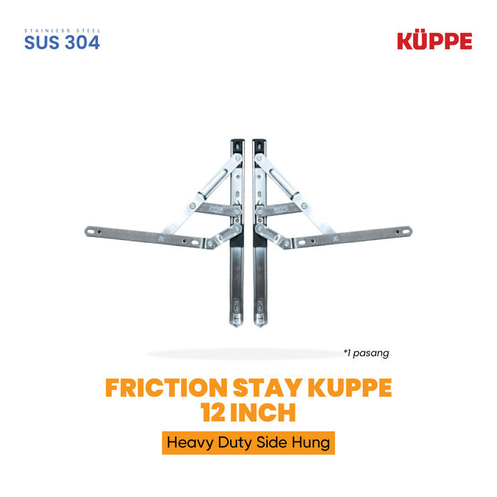 Kuppe Engsel Casement / Friction Stay HDS 12 Inch, Aksesoris