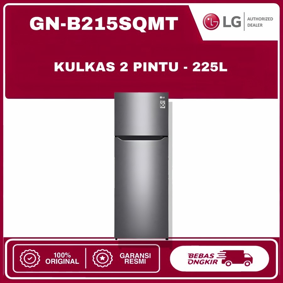 Kulkas LG GN-B215SQMT 2 Pintu 225L Smart Inverter No Frost 70W