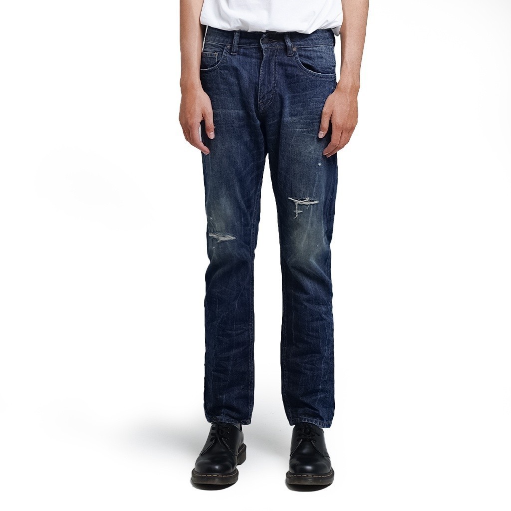 Lee Cooper Tapered Fit Jeans Arthur Ripped Dark Blue