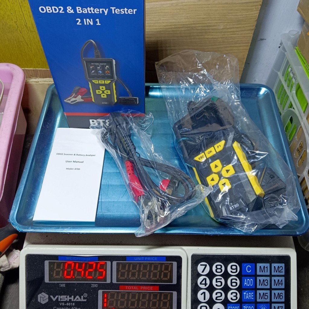 (279) BT80 2 In 1 OBD2 Scanner Battery Tester Check Engine Mobil Code Reader 6V 12V 24V