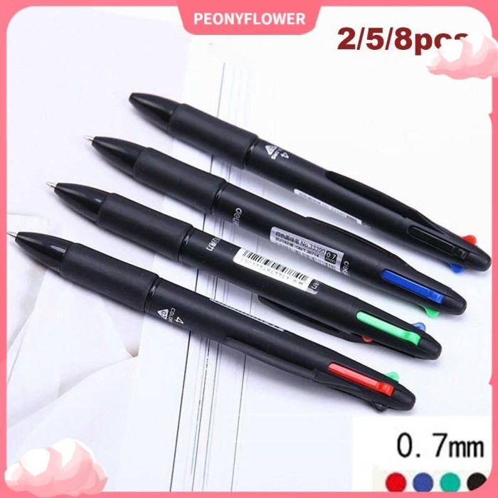 

Arom Peony 2 / 5 / 8Pcs Pulpen Gel 0.7Mm Multi Warna Retractable 4 In 1