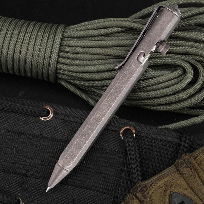 

Arom Loviver Pena Pulpen Tinta Hitam Portabel, Paduan Titanium Pena Edc Unt