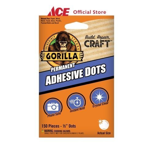 

Ace - Gorilla Set 150 Pcs Lem Permanen Dot Gorilla