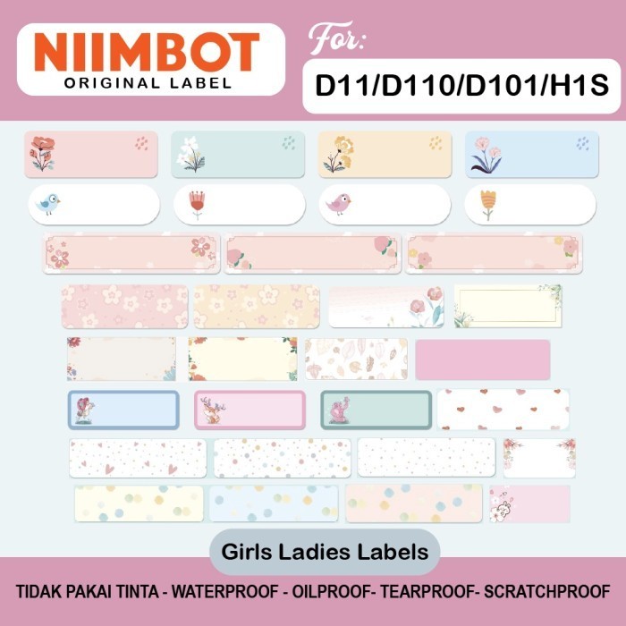 

Girls Ladies Series Stiker Niimt D11 D110 D101 H1S Label Sticker Ref