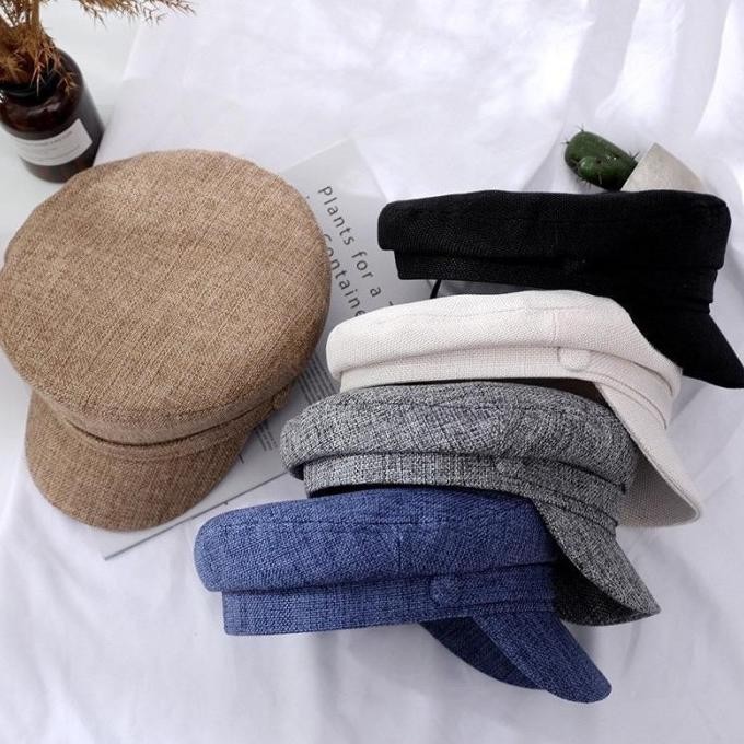 Topi Baret Beret Korea Fashion Import Oktagonal Wanita Pria Unisex