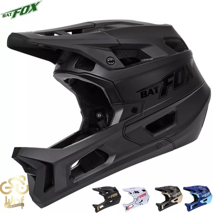 Terbaru Helm Sepeda Batfox Full Face Helmet Fullface Mtb Am Enduro Downhill Cycling Helmet Promo