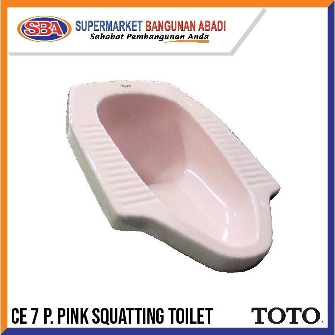 [ Ek ] Kloset Jongkok Toto Ce 7 Pink Original - Original Squatting Closet  Ready