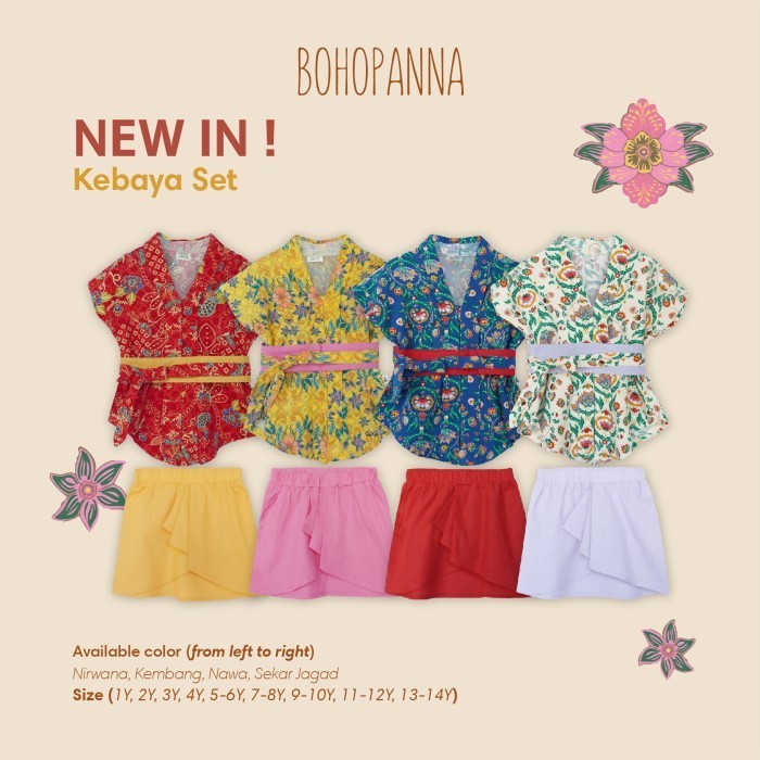 Bohopanna Kutubaru Set - Setelan Kutubaru Anak Perempuan - Kebaya Anak