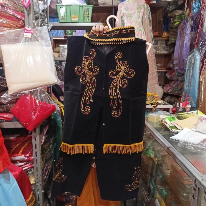Pakaian Dayak Anak Tk - Baju Adat Kalimantan - Merah, Cewe Tk