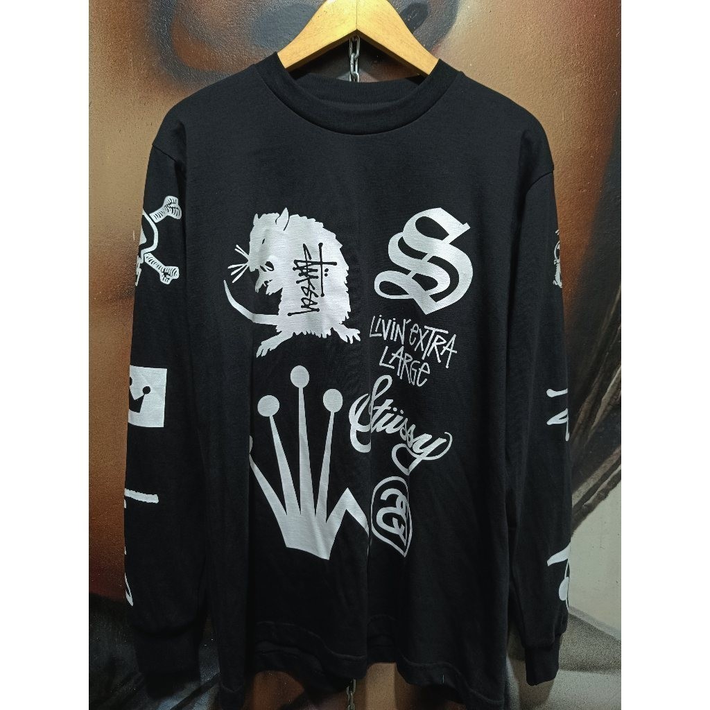 Stussy Eight Ball Long Sleeve Tshirt Short Sleeve Original Size L