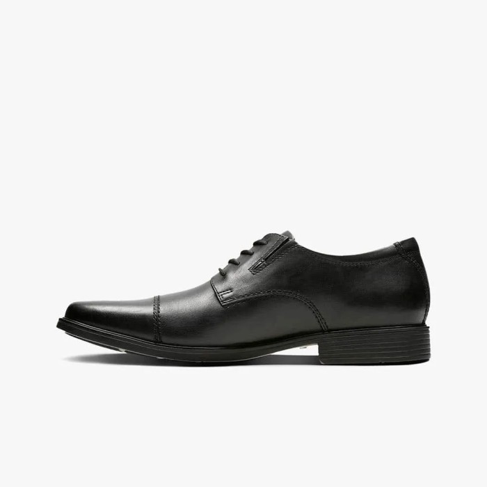 Clarks Tilden Cap (Original) Men'S Shoes Formal Leather - Black