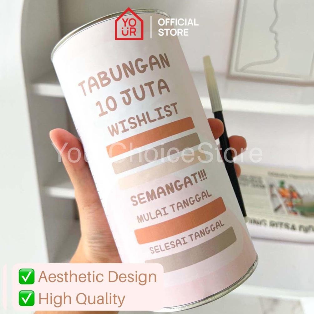 [Free Spidol]  Celengan Target Viral Jumbo Medium Permanen Buka Tutup / Celengan Viral / Celengan An