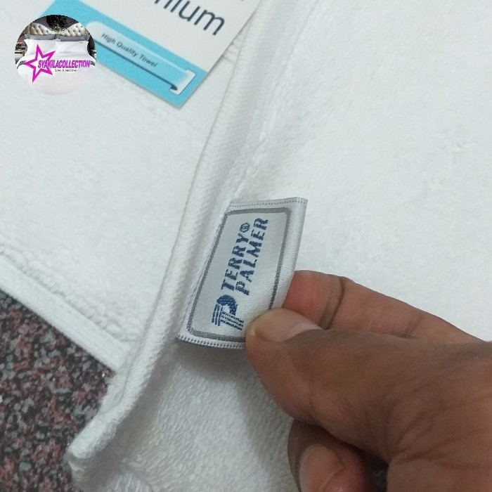 Keset Hotel/Bath Math Polos Putih 100% Cotton Terry Palmer 45X65Cm