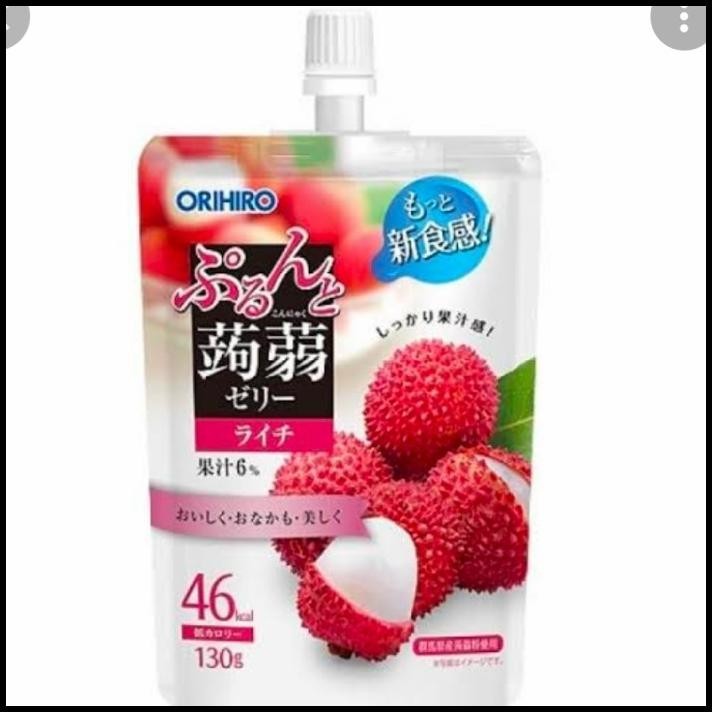 

Orihiro Lychee Konjaku Drink Jelly Minuman Konjac Jepang Impor 130 G