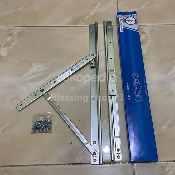 Engsel Jendela Aluminium Friction Stay Casement Dekson 16 Inch Murah