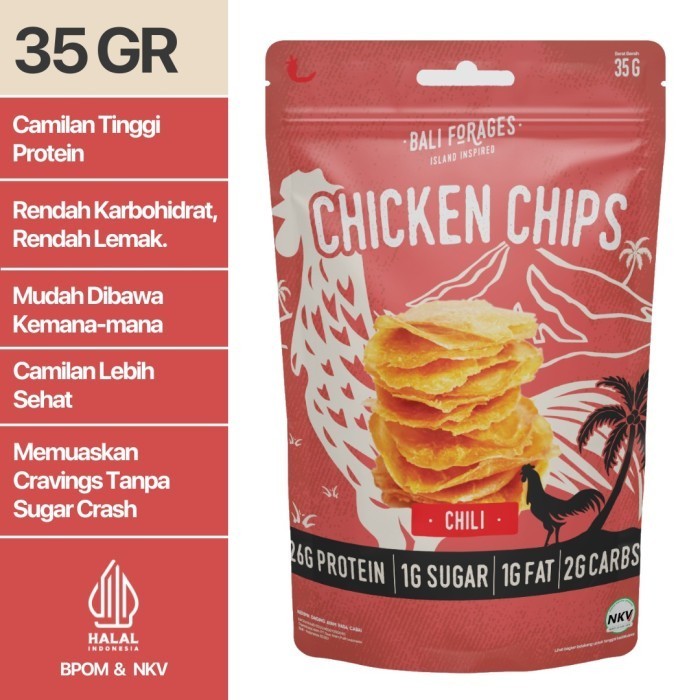 

STOK TERBATAS Chicken Chips Chili Crispy Bali Forages Keripik Daging Ayam Krispi