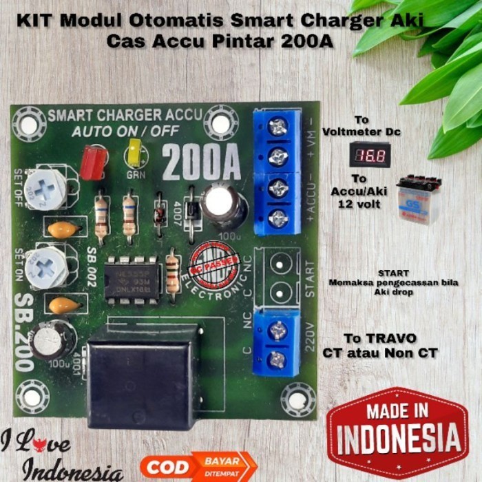 Ready Module Carger Batterai Accu modul Cas Otomatis Aki 12V DC Adjustable F