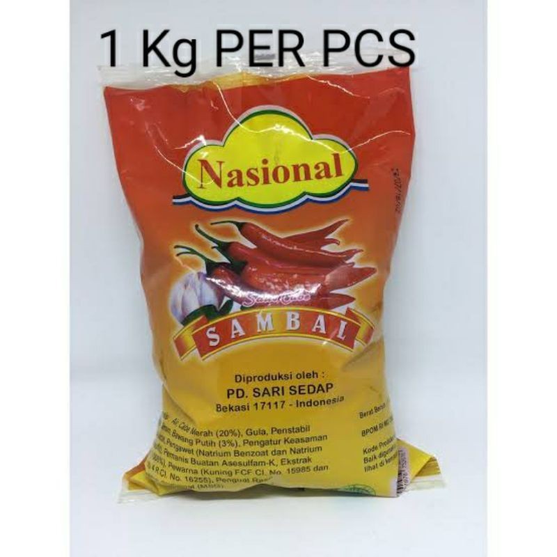 

Sambal nasional 1 kg per pcs